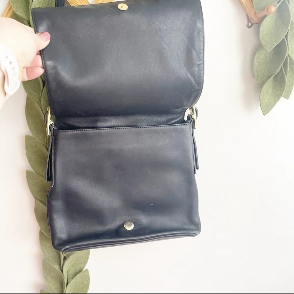 Vintage Coach Black Leather Bag - Picture 11 of 11